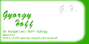 gyorgy hoff business card